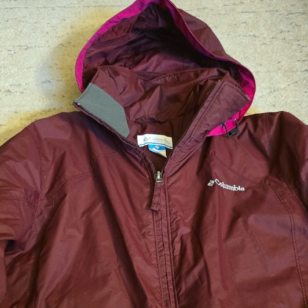 Columbia Women's Burgundy Jacket with Pink Accents, Preowned - Picture 4 of 16
